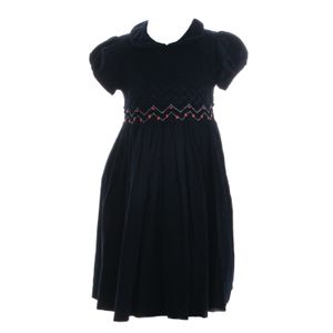 Vestido Mixed Kids Veludo Cotelê Marinho