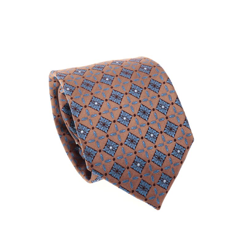 Gravata-Balmain-Marrom-e-Azul