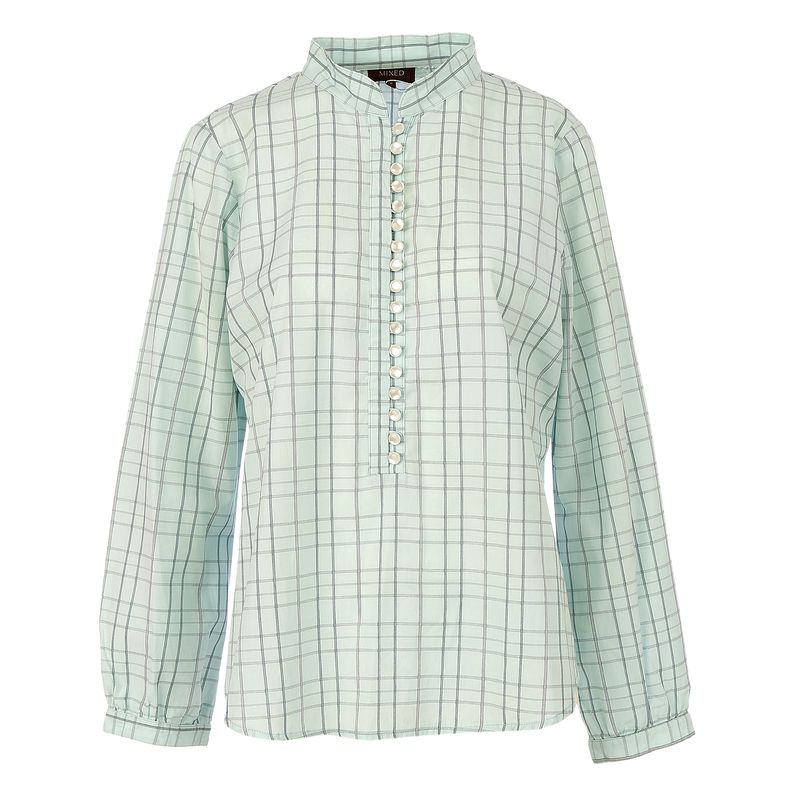 Camisa-Mixed-Tecido-Azul-e-Botoes