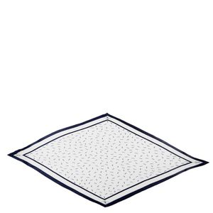 Lenço Saint Laurent Tecido Branco e Azul Marinho