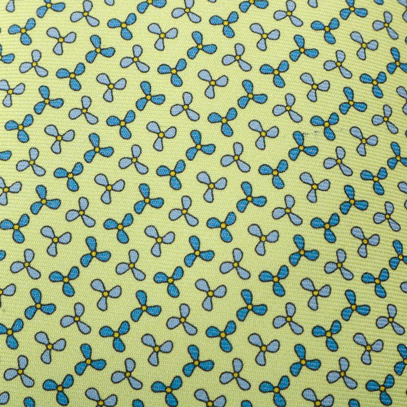 Gravata-Hermes-Estampada-Verde-Claro