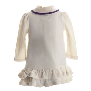 Vestido Ralph Lauren Infantil Veludo Creme