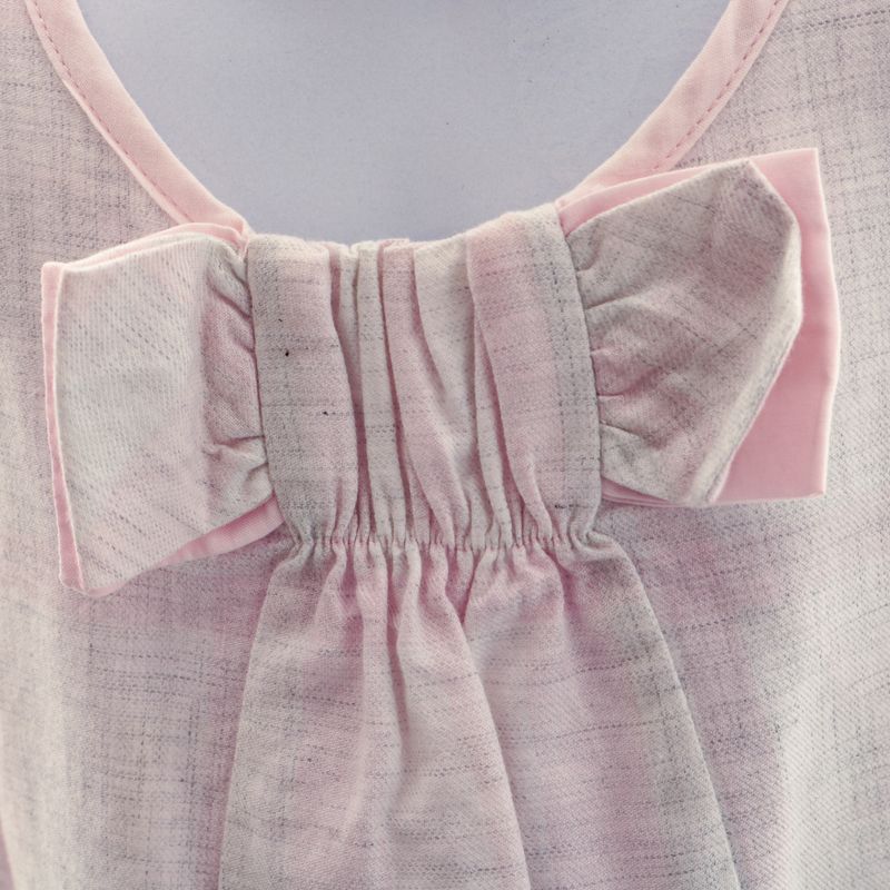 Vestido-Burberry-Infantil-Quadriculado-Branco-e-Rosa