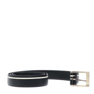 Cinto Christian Dior Preto Faixa Branca