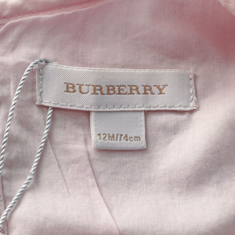 Vestido-Burberry-Infantil-Quadriculado-Branco-e-Rosa