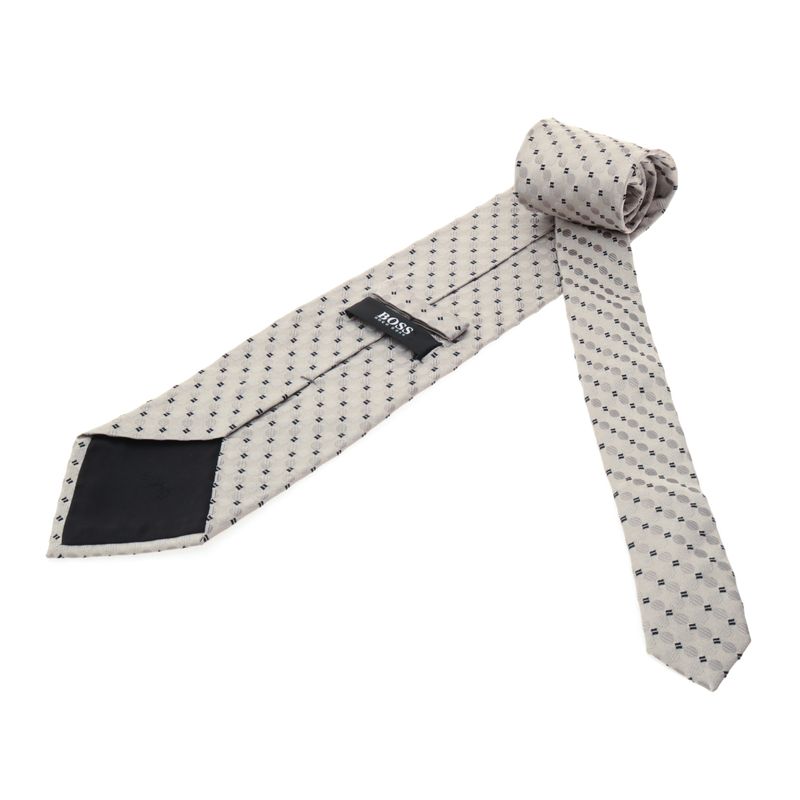 Gravata-Hugo-Boss-Circulos-Cinza-e-Preto