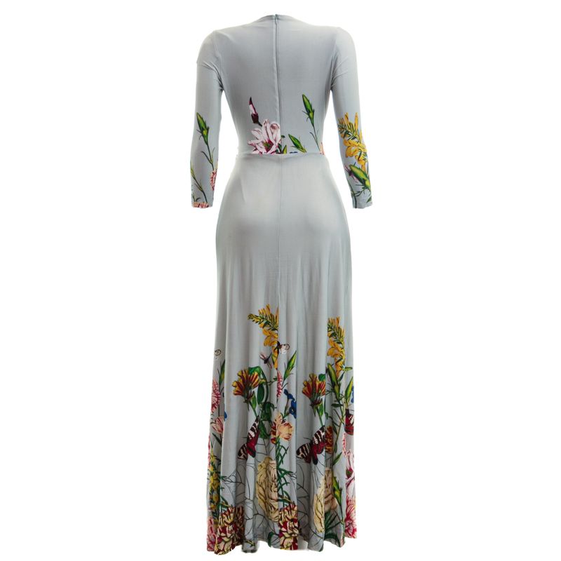 Vestido-Patricia-Bonaldi-Longo-Cinza-Estampa-Floral