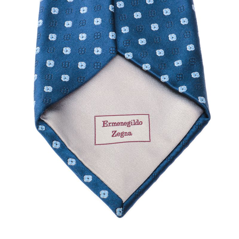 Gravata-Ermenegildo-Zegna-Azul-Flores