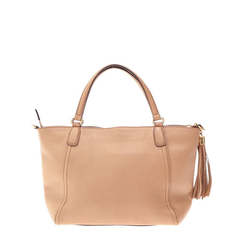 Bolsa-Gucci-Soho-Zip-Tote-Bege