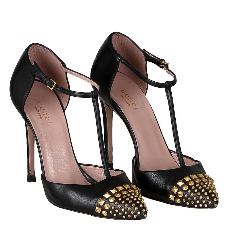Scarpin-Gucci-Couro-Preto-e-Tachinhas
