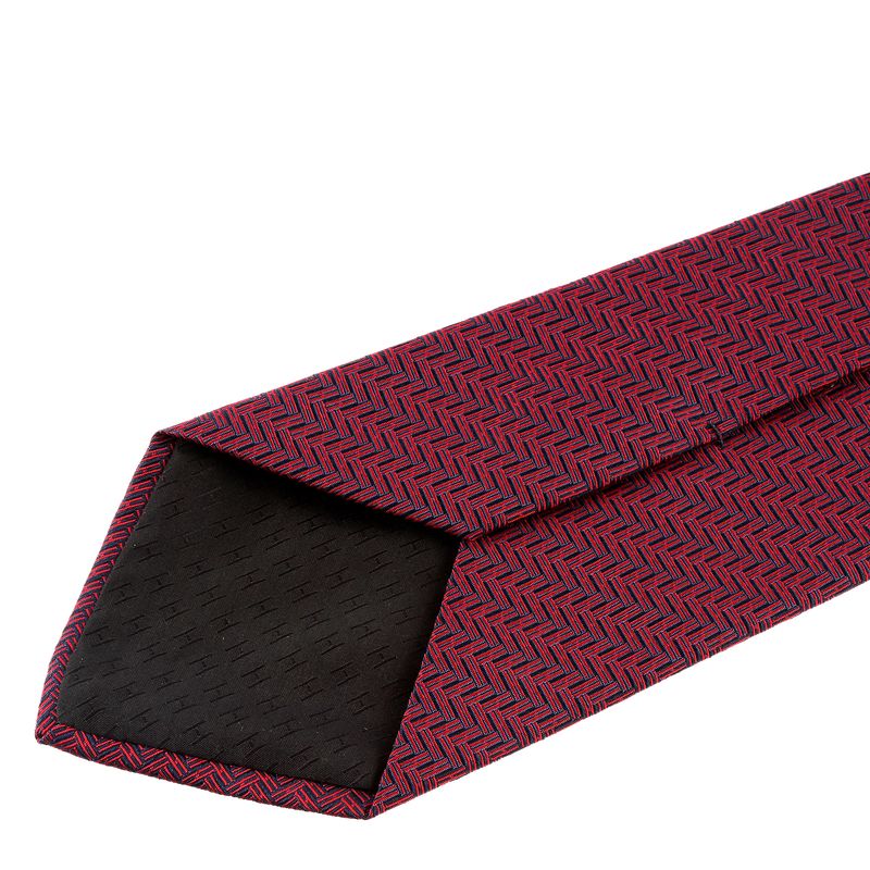 Gravata-Hermes-Seda-Estampada-Vinho