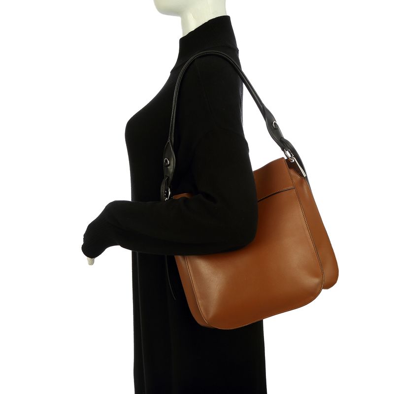 Bolsa-Prada-Margit-Couro-Marrom-e-Preto