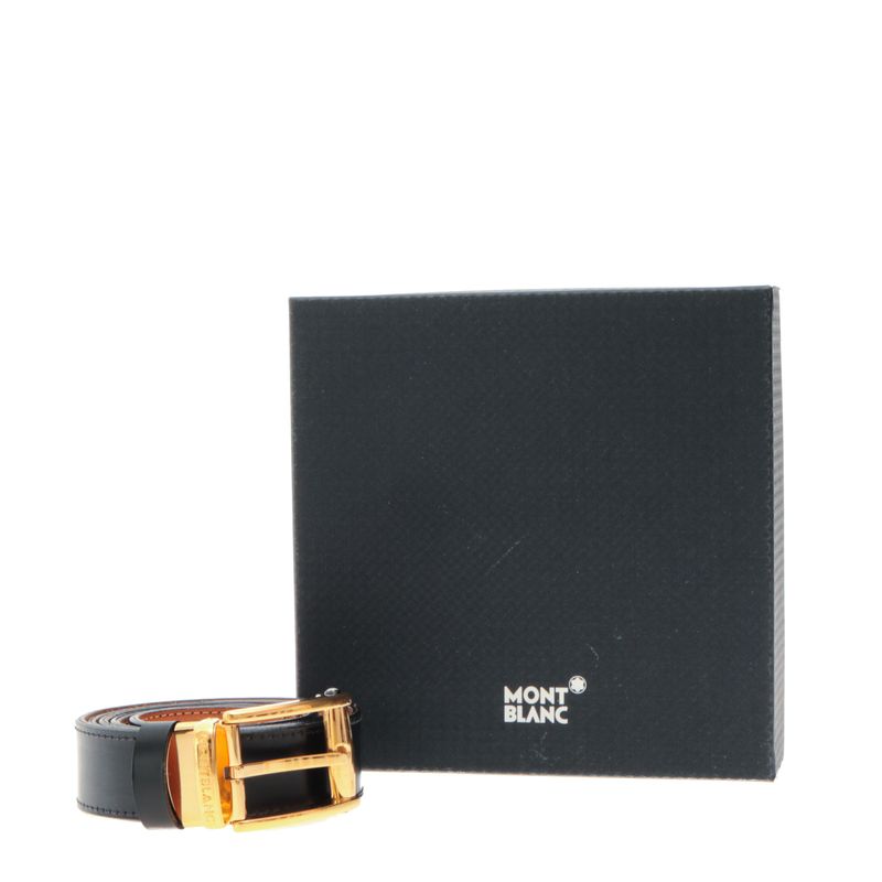 Cinto-Montblanc-Meisterstuck-Preto-Fivela-Dourada