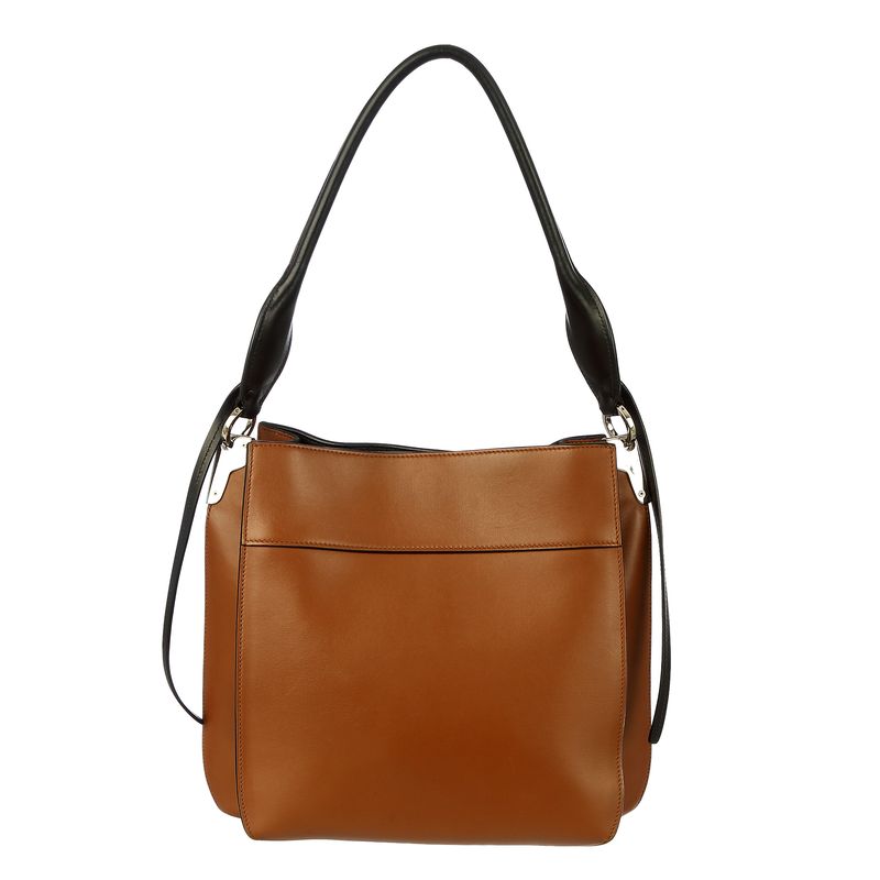 Bolsa-Prada-Margit-Couro-Marrom-e-Preto