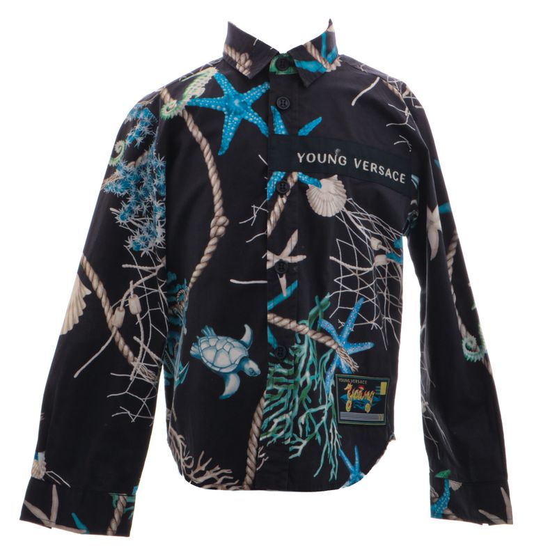 Camisa-Young-Versace-Estampada-Marinho