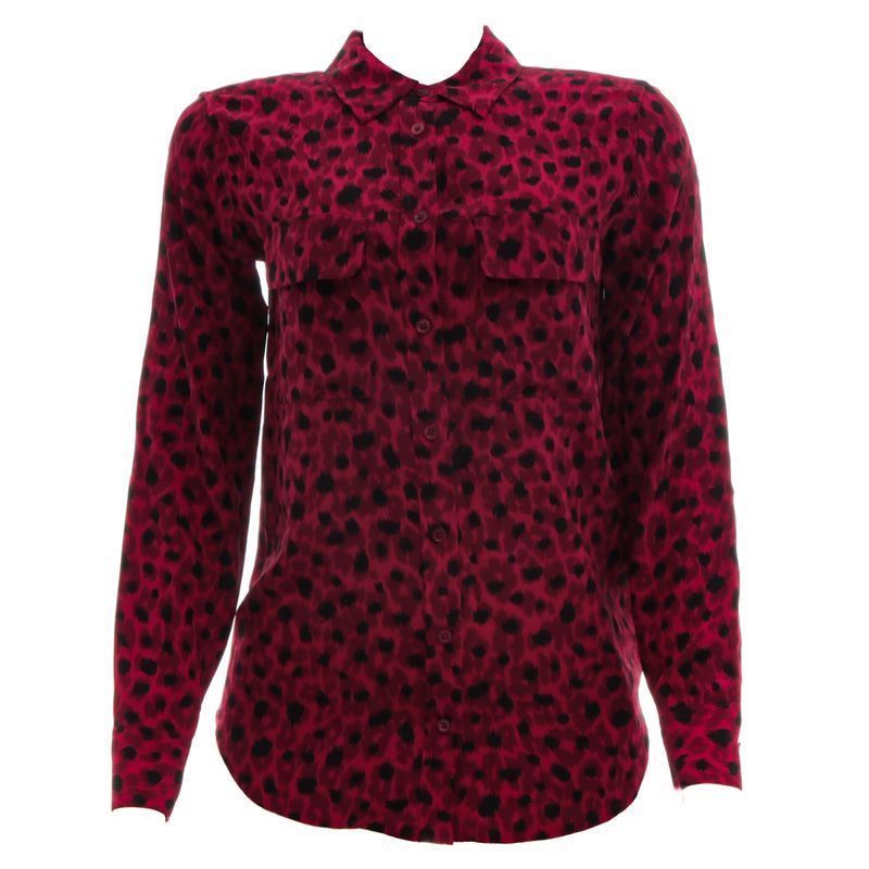 Camisa-Equipment-Animal-Print-Vermelha