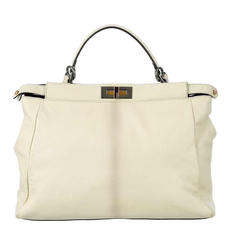 Bolsa-Fendi-Peekaboo-Couro-Creme