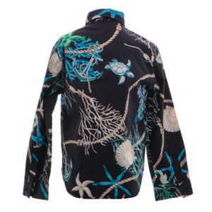 Camisa Young Versace Estampada Marinho