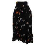 Saia-Ganni-Midi-Preta-Floral