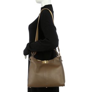Bolsa Fendi Peekaboo X-Lite Média Couro Marrom