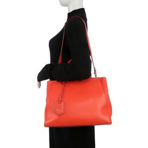 Bolsa Fendi 2Jours Couro Saffiano Laranja