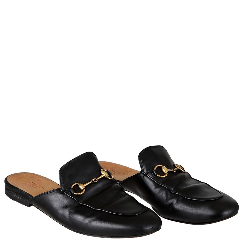 Mule-Gucci-Princetown-Horsebit-Couro-Preto
