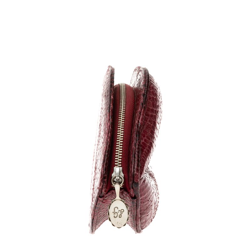 Clutch-Boca-Couro-Exotico-Magenta