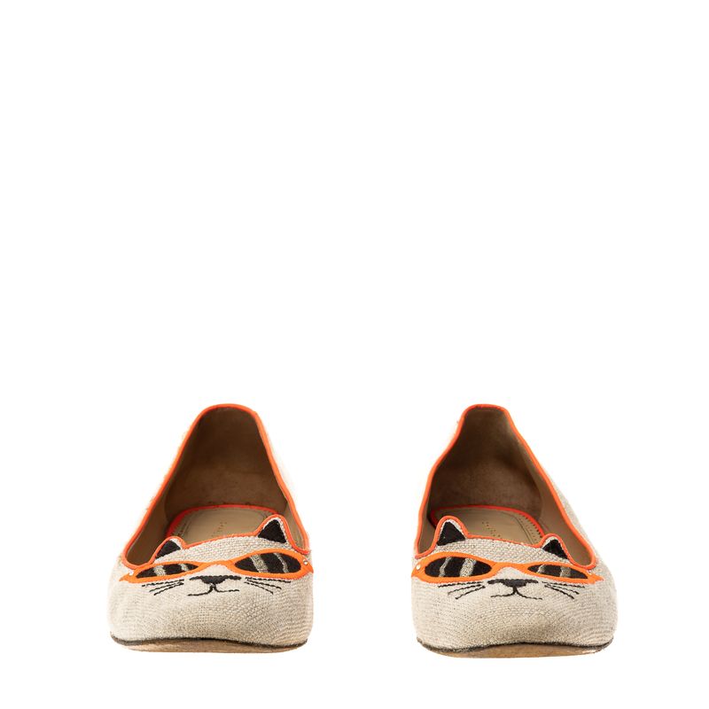Sapatilha-Charlotte-Olympia-Linho-Creme