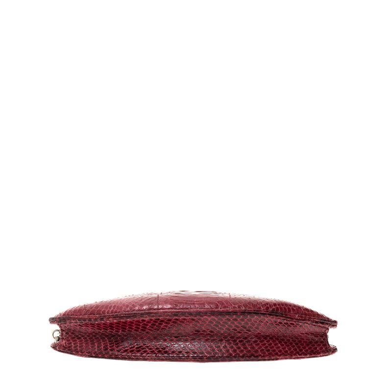 Clutch-Boca-Couro-Exotico-Magenta