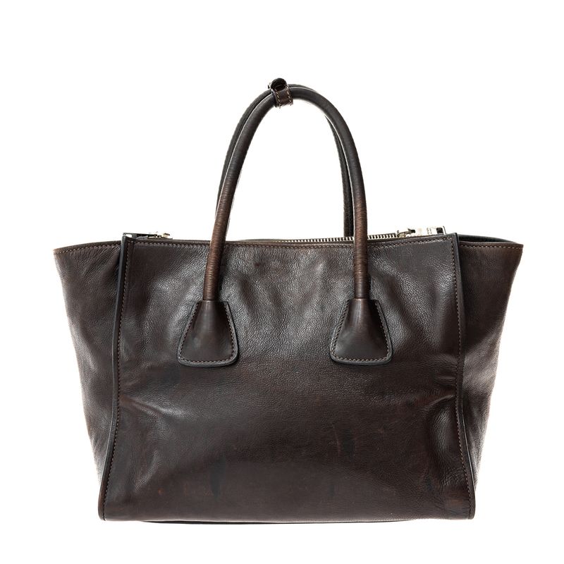 Bolsa-Prada-Tote-Couro-Marrom