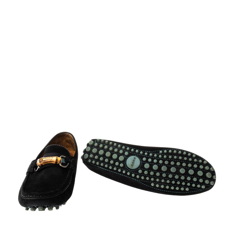 Mocassim-Gucci-Bamboo-Camurca-Preto