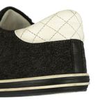 Tenis-Chanel-Tecido-Grafite-e-Couro-Branco