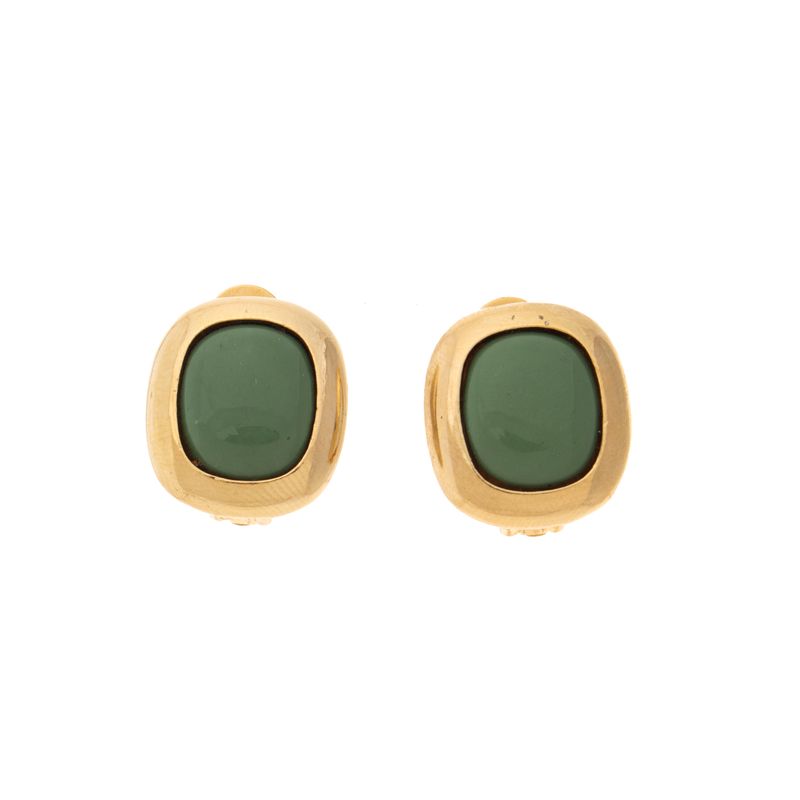 Brinco-Vintage-Retangular-Dourado-e-Verde