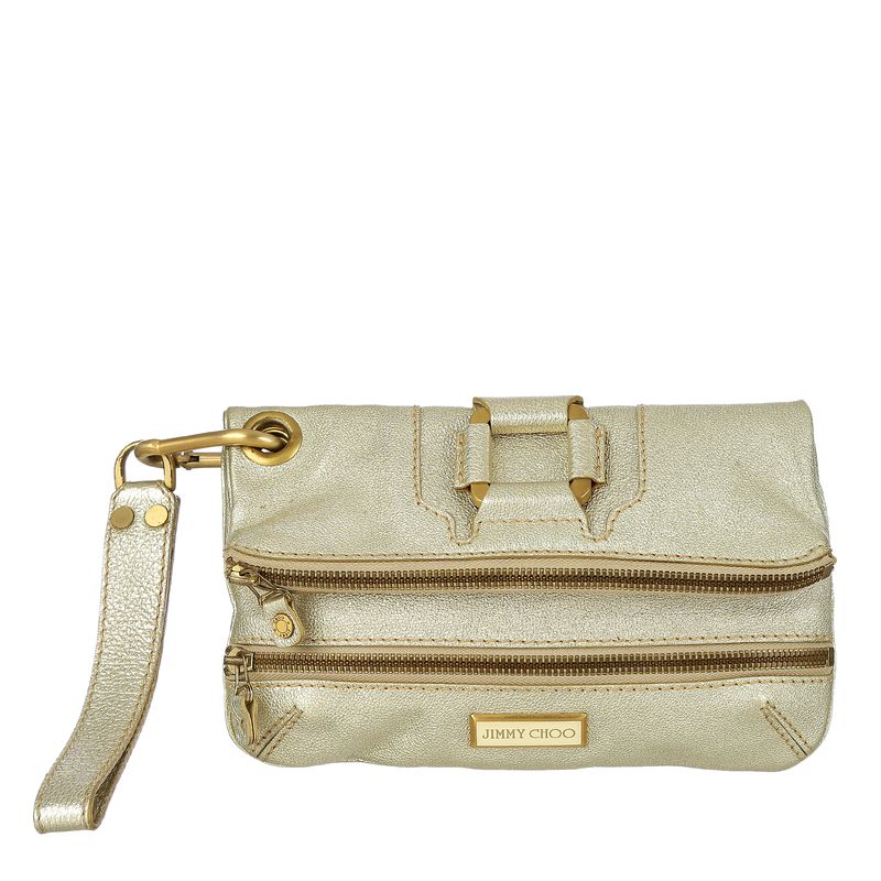 Clutch-Jimmy-Choo-Couro-Dourado