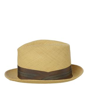 Chapéu Lanvin Palha e Faixa Cinza