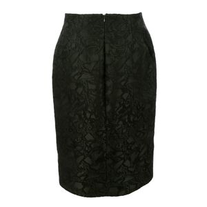 Saia Balenciaga Seda e Lã Verde Escuro