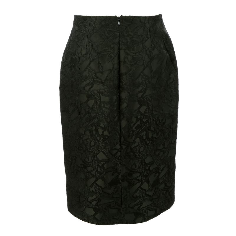 Saia-Balenciaga-Seda-e-La-Verde-Escuro