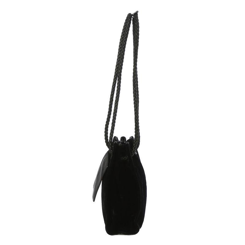 Bolsa-Saint-Laurent-Veludo-e-Couro-Preto