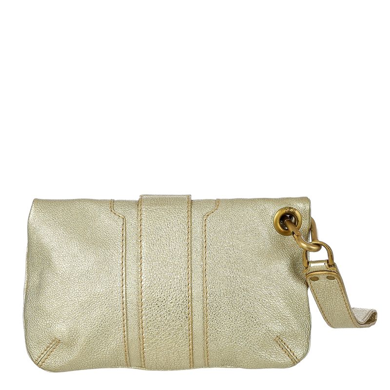 Clutch-Jimmy-Choo-Couro-Dourado