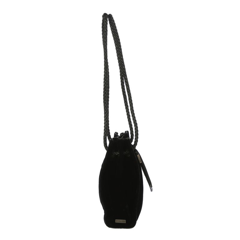 Bolsa-Saint-Laurent-Veludo-e-Couro-Preto