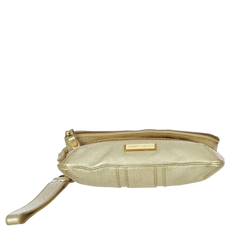 Clutch-Jimmy-Choo-Couro-Dourado