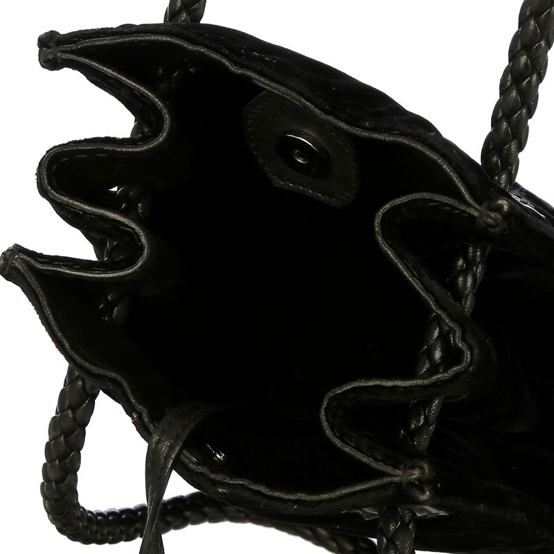 Bolsa-Saint-Laurent-Veludo-e-Couro-Preto