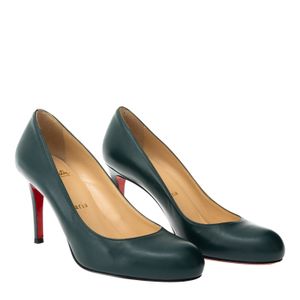 Sapato de Salto Christian Louboutin Couro Verde