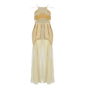Vestido Paula Raia Busto Palha