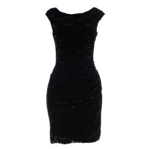 Vestido Lauren Ralph Lauren Preto Bordado