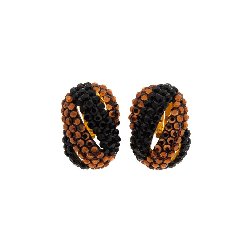Brinco-Pressao-Vintage-Cristais-Marrons