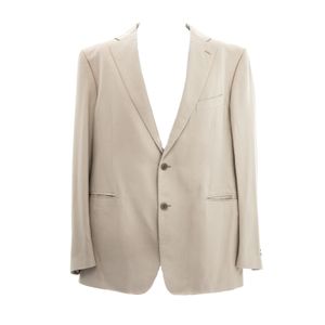 Blazer Salvatore Ferragamo Seda Texturizado Bege