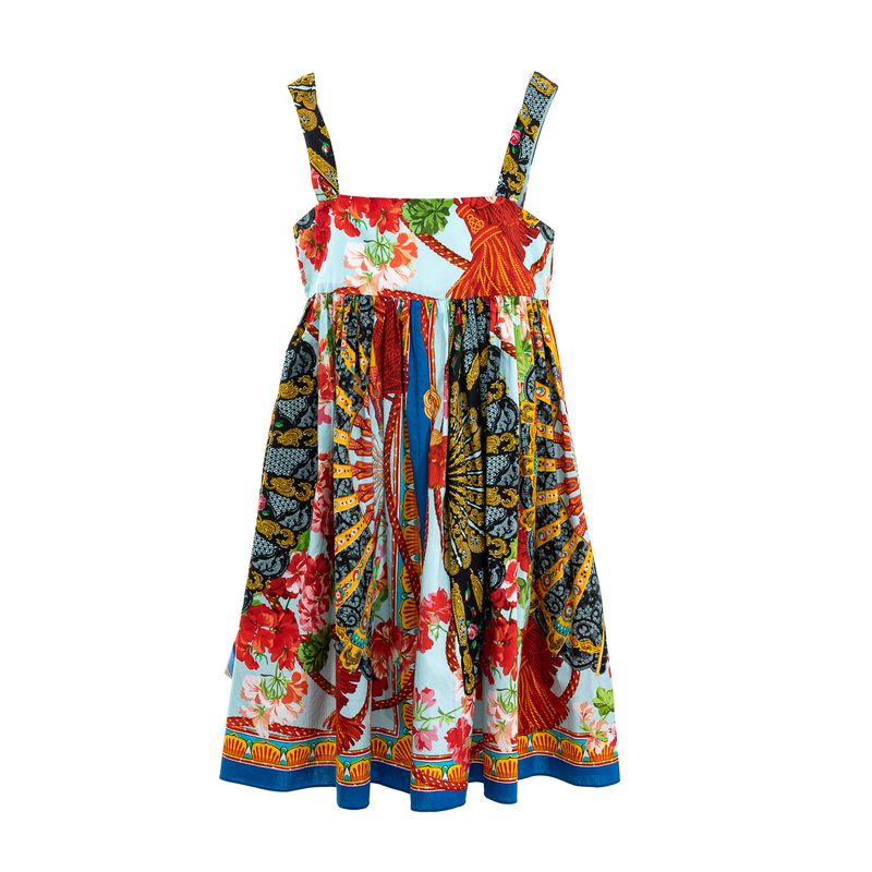 Vestido-Dolce---Gabbana-Infantil-Estampa-Leque