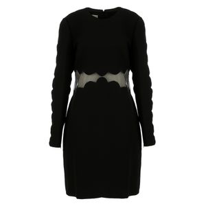 Vestido Valentino Lã Preta e Transparência