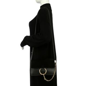 Bolsa Chloe Faye Couro e Camurça Preto